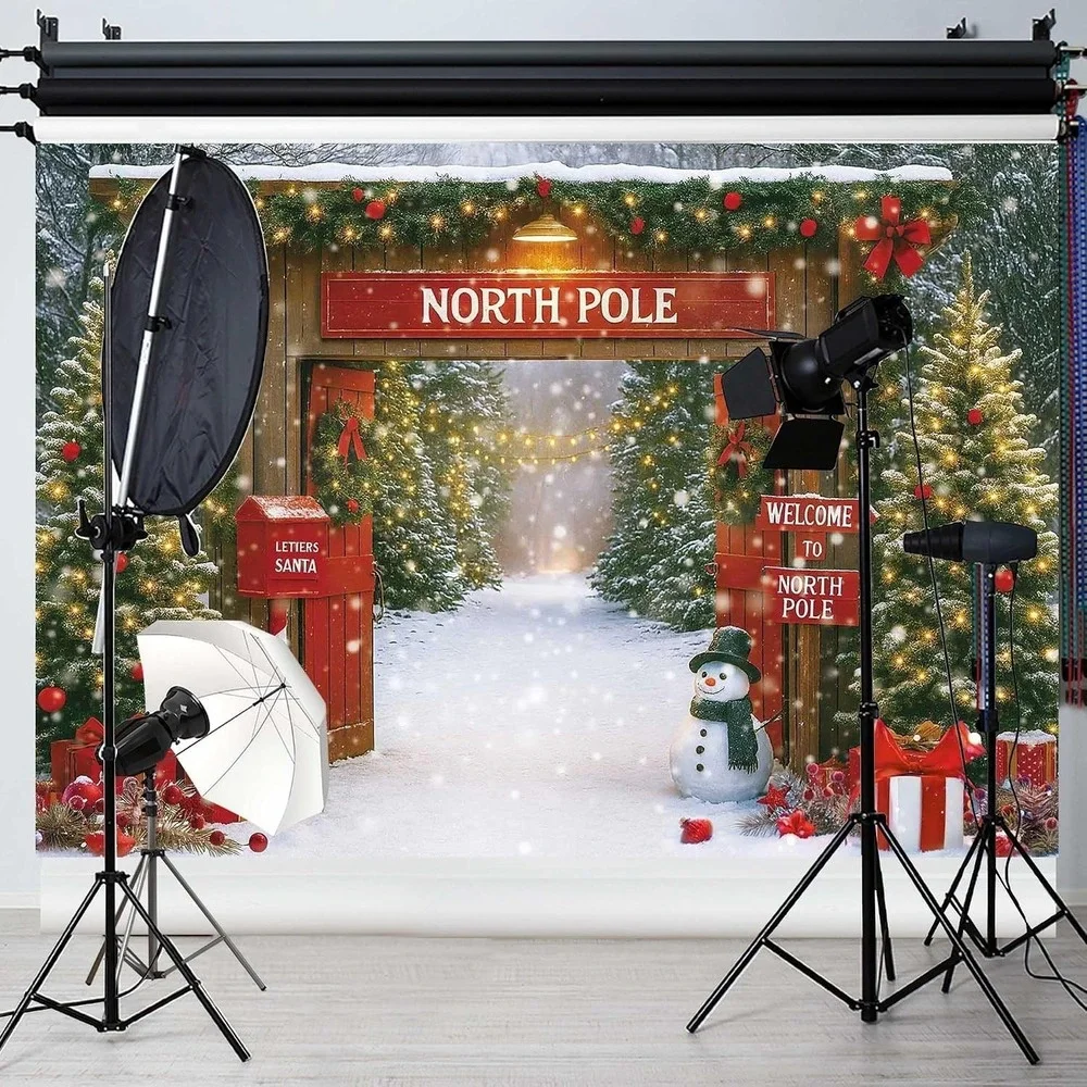 10x8ft Christmas Window Backdrop for Photography or Creative Display
